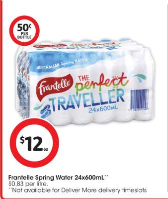 Frantelle Spring Water 24x600mL