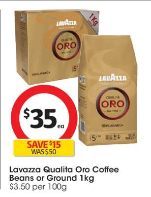 Lavazza Qualita Oro Coffee Beans or Ground 1kg
