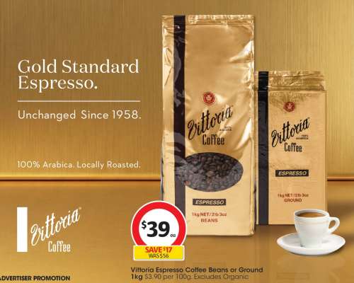 Vittoria Espresso Coffee Beans or Ground