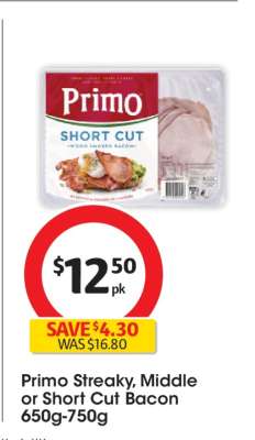 Primo Streaky, Middle or Short Cut Bacon