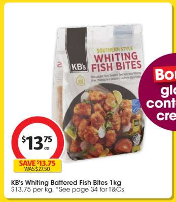 KB's Whiting Battered Fish Bites 1kg