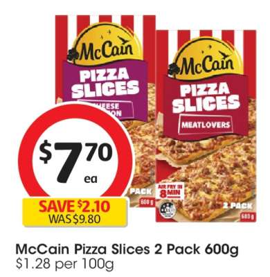 McCain Pizza Slices 2 Pack 600g