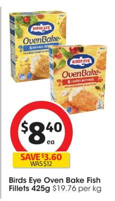 Birds Eye Oven Bake Fish Fillets 425g