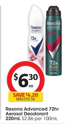 Rexona Advanced 72hr Aerosol Deodorant