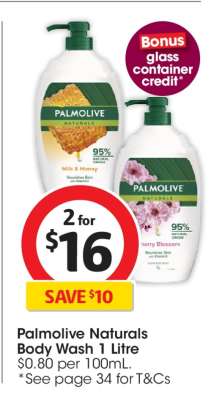 Palmolive Naturals Body Wash 1 Litre