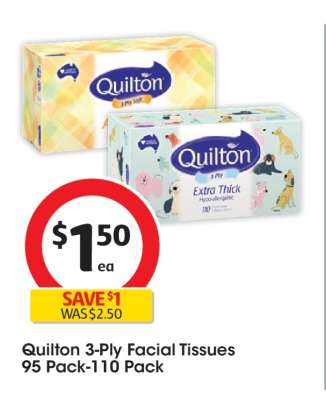 Quilton 3-Ply Facial Tissues