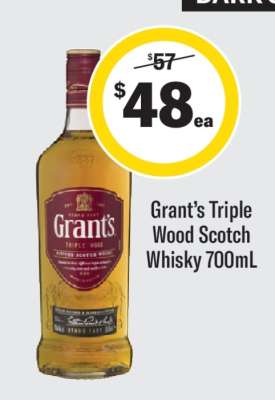 Grant’s Triple Wood Scotch Whisky 700mL
