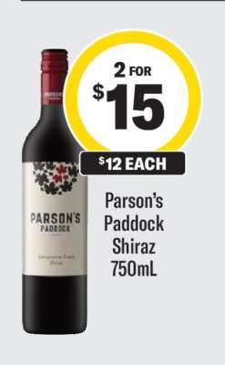 Parson’s Paddock Shiraz 750mL