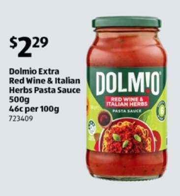 Dolmio Extra Red Wine & Italian Herbs Pasta Sauce