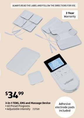 3-in-1 TENS, EMS and Massage Device
