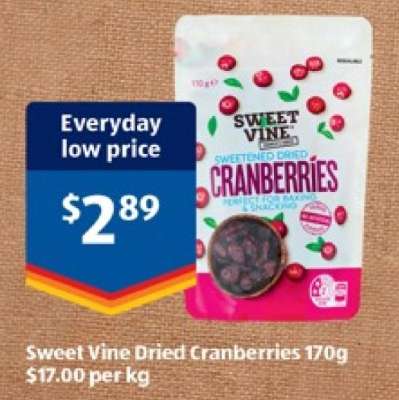 Sweet Vine Dried Cranberries 170g
