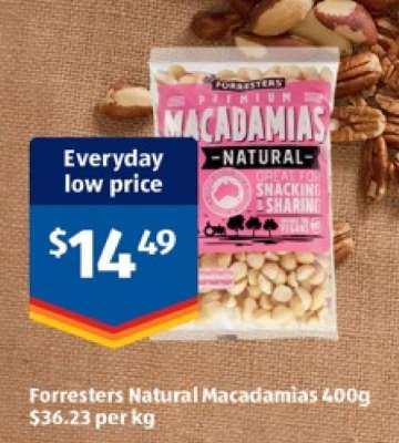 Forresters Natural Macadamias 400g