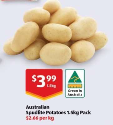 Australian Spudlite Potatoes 1.5kg pack
