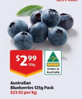 Australian Blueberries 125g Pack