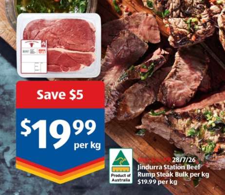 Jindurra Station Beef Rump Steak Bulk