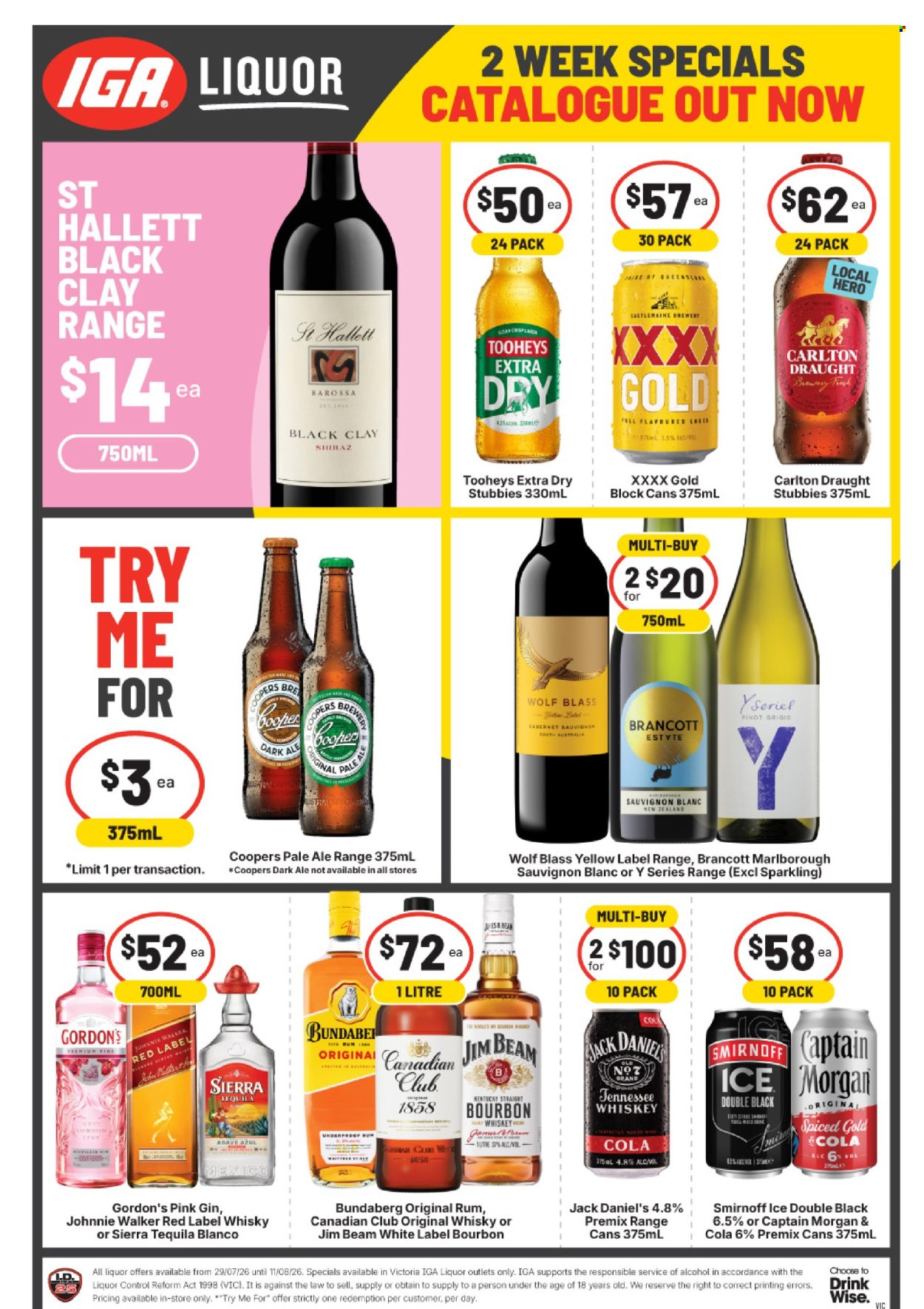 IGA LIQUOR catalogue - 29.7.2026 - 11.8.2026. Page 1