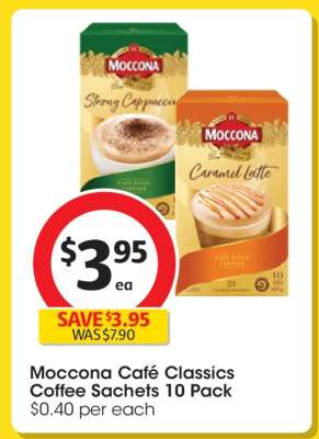 Moccona Cafe Classics Coffee Sachets 10 Pack