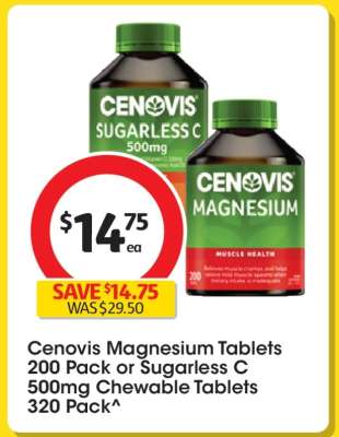 Cenovis Magnesium Tablets or Sugarless C