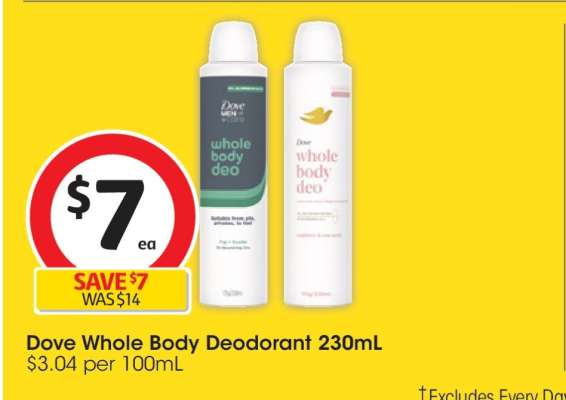 Dove Whole Body Deodorant 230ml