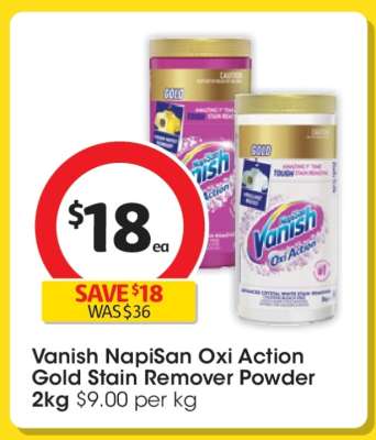 Vanish NapiSan Oxi Action Gold Stain Remover Powder 2kg