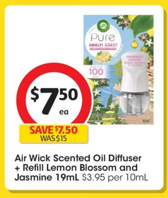 Air Wick Scented Oil Diffuser + Refill Lemon Blossom and Jasmine 19mL
