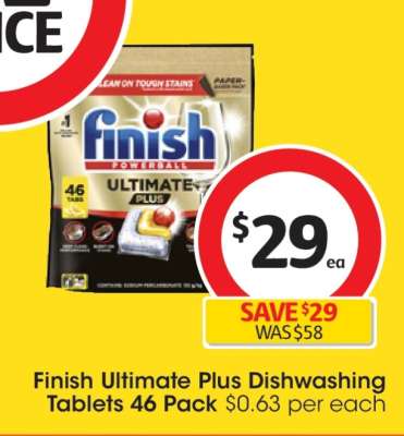 Finish Ultimate Plus Dishwashing Tablets 46 Pack