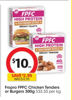FroPro FPFC Chicken Tenders or Burgers 300g