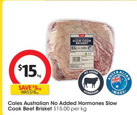 Coles Australian No Added Hormones Slow Cook Beef Brisket