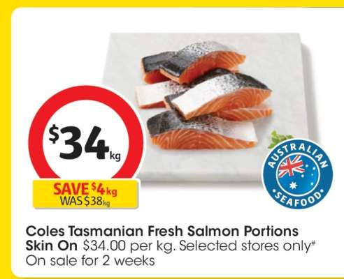 Coles Tasmanian Fresh Salmon Portions