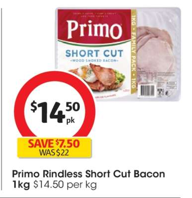 Primo Rindless Short Cut Bacon