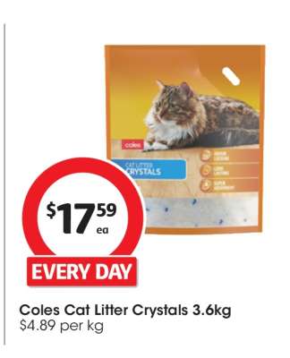Coles Cat Litter Crystals 3.6kg