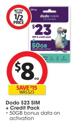 Dodo $23 SIM + Credit Pack