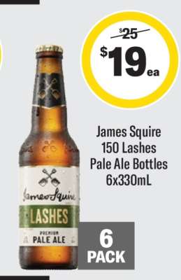 James Squire 150 Lashes Pale Ale Bottles