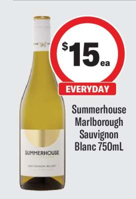 Summerhouse Marlborough Sauvignon Blanc 750mL