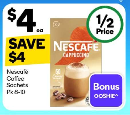 Nescafe Coffee Sachets Pk 8-10