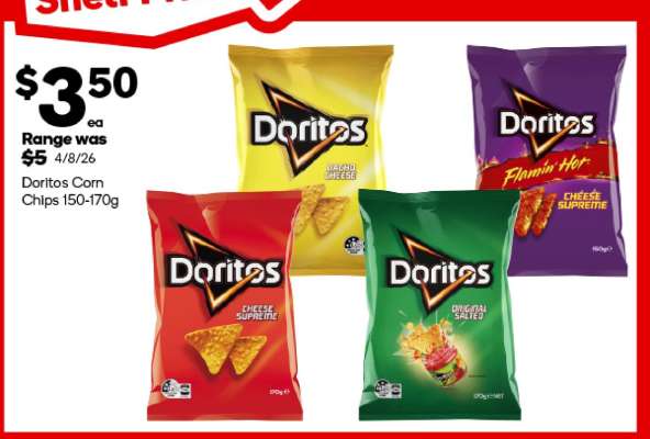 Doritos Corn Chips 150-170g