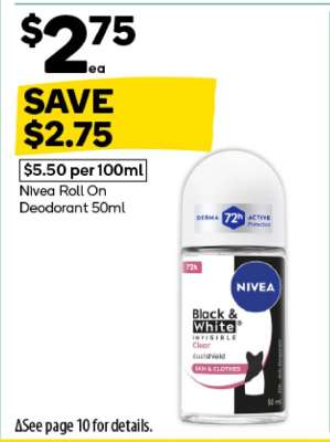 Nivea Roll On Deodorant 50mL