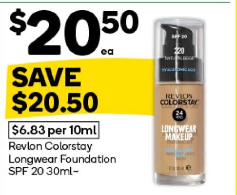 Revlon Colorstay Longwear Foundation SPF 20 30ml~