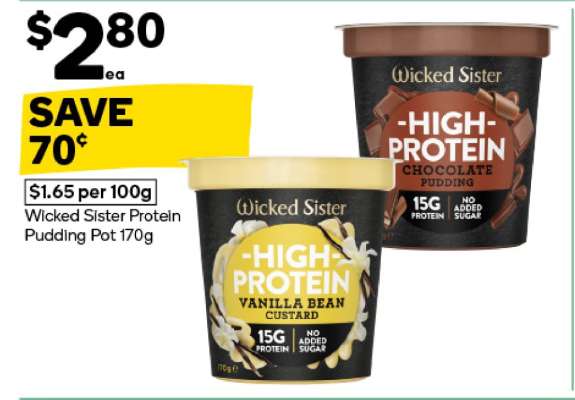 Wicked Sister Protein Pudding Pot 170g