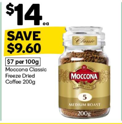 Moccona Classic Freeze Dried Coffee 200g