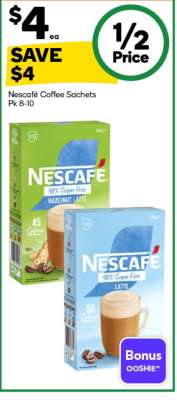 Nescafe Coffee Sachets Pk 8-10