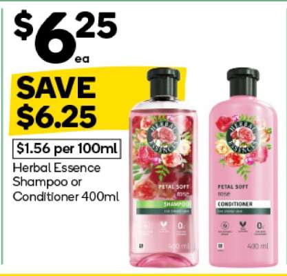 Herbal Essence Shampoo or Conditioner 400ml