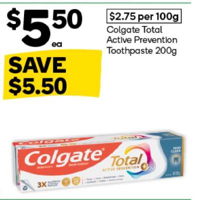 Colgate Total Active Prevention Toothpaste 200g