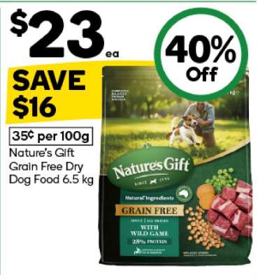 Nature's Gift Grain Free Dry Dog Food 6.5 kg