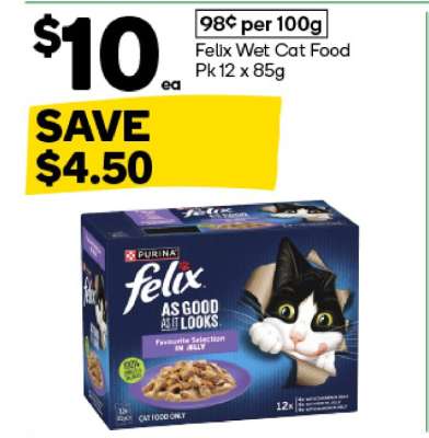 Felix Wet Cat Food Pk 12 x 85g