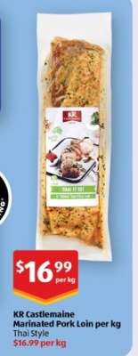 KR Castlemaine Marinated Pork Loin per kg