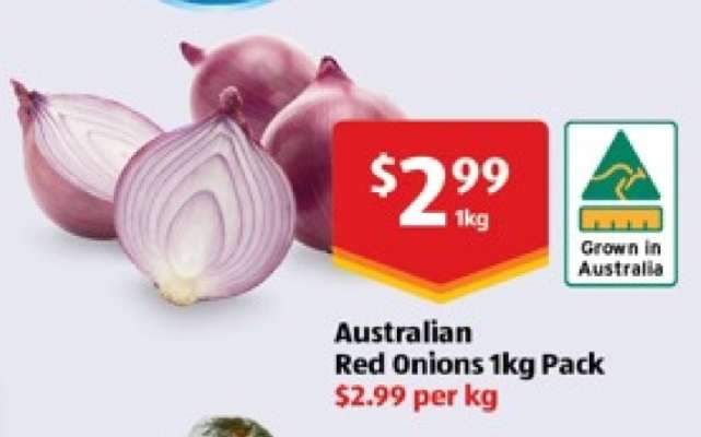 Australian Red Onions 1kg Pack