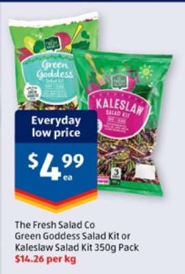The Fresh Salad Co Green Goddess Salad Kit or Kaleslaw Salad Kit