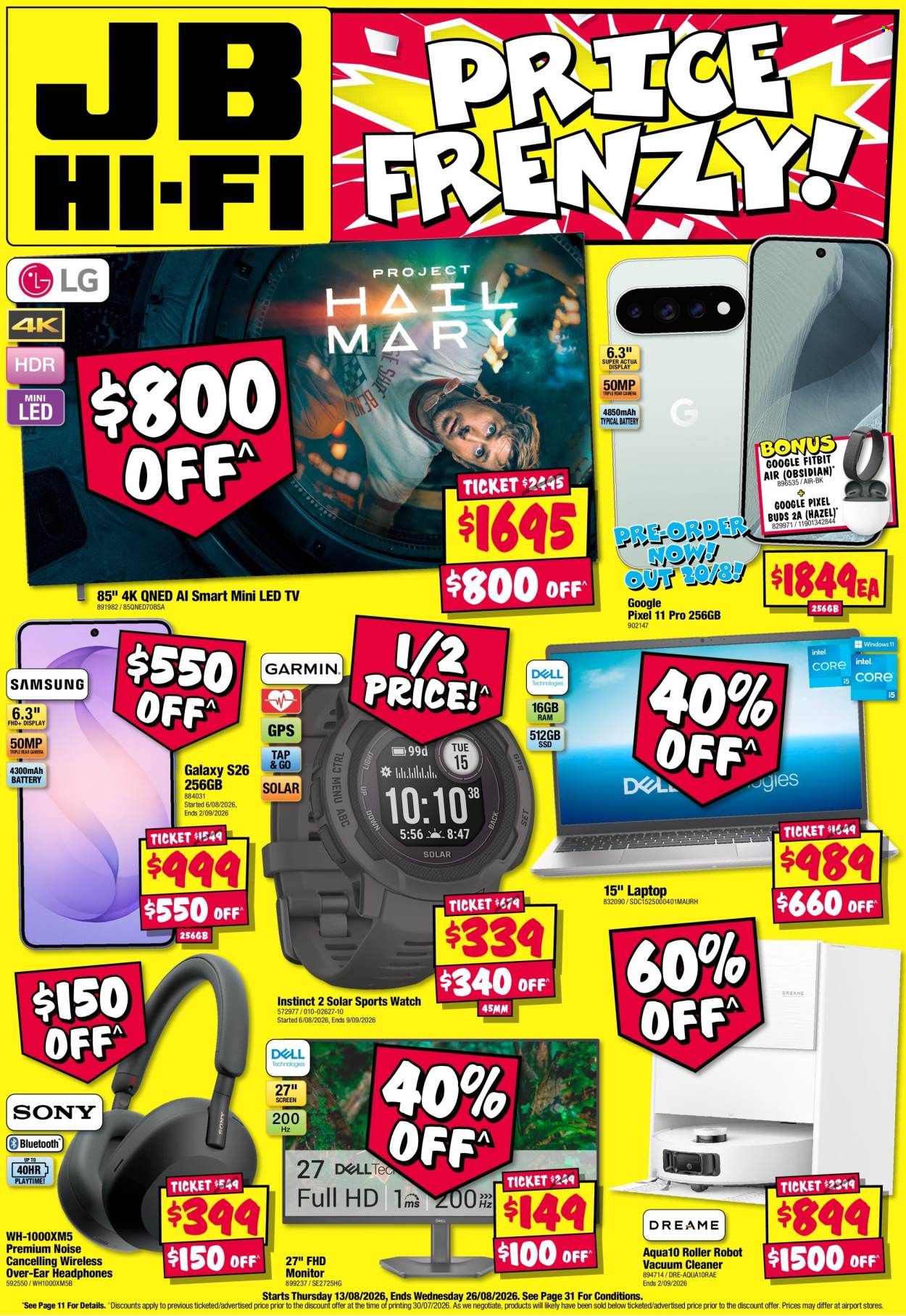 JB Hi-Fi catalogue - 13.8.2026 - 26.8.2026. Page 1