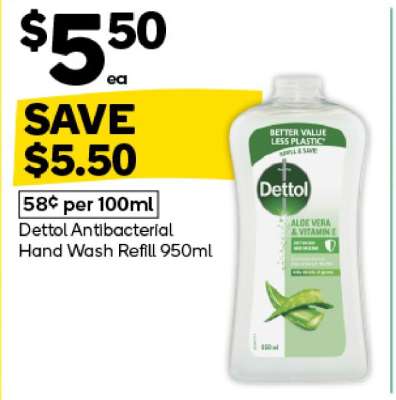 Dettol Antibacterial Hand Wash Refill 950mL